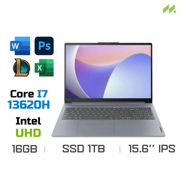 Laptop Lenovo Ideapad Slim 3 15IRH8 - 83EM003FVN (i7 13620H, 16GB, 1TB, Full HD, Win11) - 16