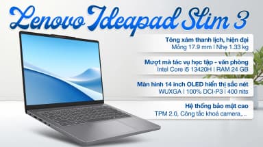 Laptop Lenovo Ideapad Slim 3 14IRH10 - 83K0000CVN (i5 13420H, 24GB, 512GB, WUXGA OLED, Win11) - 3