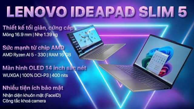 So sánh giá Laptop Lenovo Ideapad Slim 5 OLED 14AKP10 - 83HX00B2VN (R5 330, 16GB, 1TB, WUXGA, Win11) rẻ nhất? - Ảnh 4