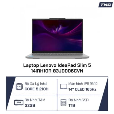 Laptop Lenovo IdeaPad Slim 5 OLED 14IRH10R - 83J0006CVN (Core 5 210H, 32GB, 1TB, WUXGA OLED, Win11) - 8