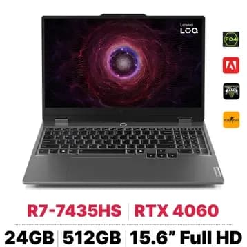 Laptop Lenovo Gaming LOQ 15ARP9 - 83JC00KUVN (R5 7235HS, 24GB, 1TB, RTX 3050 6GB, Full HD 144Hz, Win11) - 16
