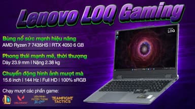 Laptop Lenovo Gaming LOQ 15ARP9 - 83JC00J0VN (R7 7435HS, 24GB, 512GB, RTX 4050 6GB, Full HD 144Hz, Win11) - 2