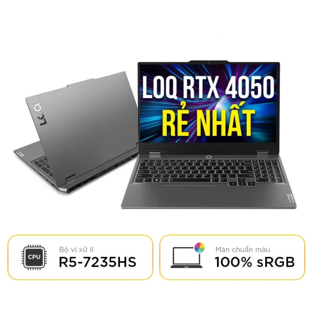 Laptop Lenovo Gaming LOQ 15ARP9 - 83JC00J0VN (R7 7435HS, 24GB, 512GB, RTX 4050 6GB, Full HD 144Hz, Win11) - 20