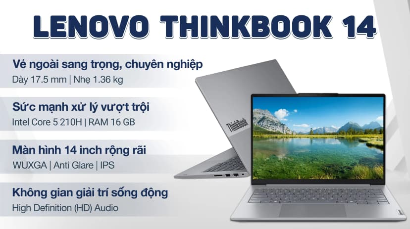 So sánh giá Laptop Lenovo ThinkBook 14 G8 - 21SG007SVN (Core 5 210H, 16GB, 512GB, WUXGA, Win11) - Tìm sản phẩm giá rẻ nhất - Ảnh 3