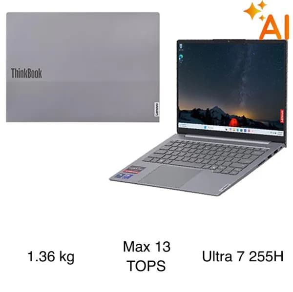 Laptop Lenovo ThinkBook 14 - 21SJ006YVN (Ultra 7 255H, 32GB, 1TB, WUXGA, Win11) - Giá rẻ nhất hôm nay - Ảnh 1
