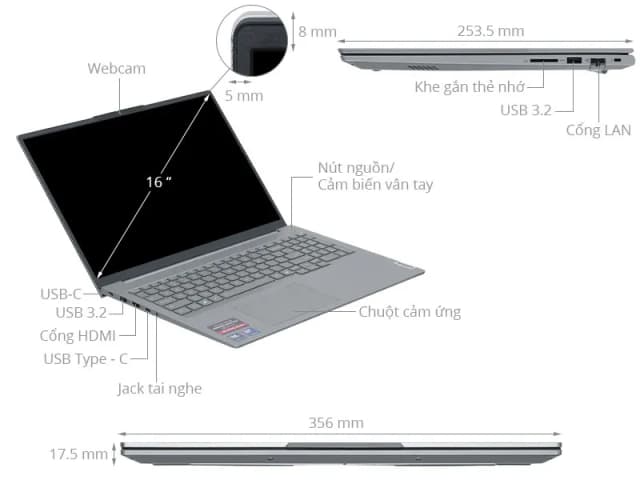So sánh giá Laptop Lenovo ThinkBook 16 - 21SK006YVN (Ultra 7 255H, 32GB, 1TB, WUXGA, Win11) rẻ nhất? - Ảnh 12