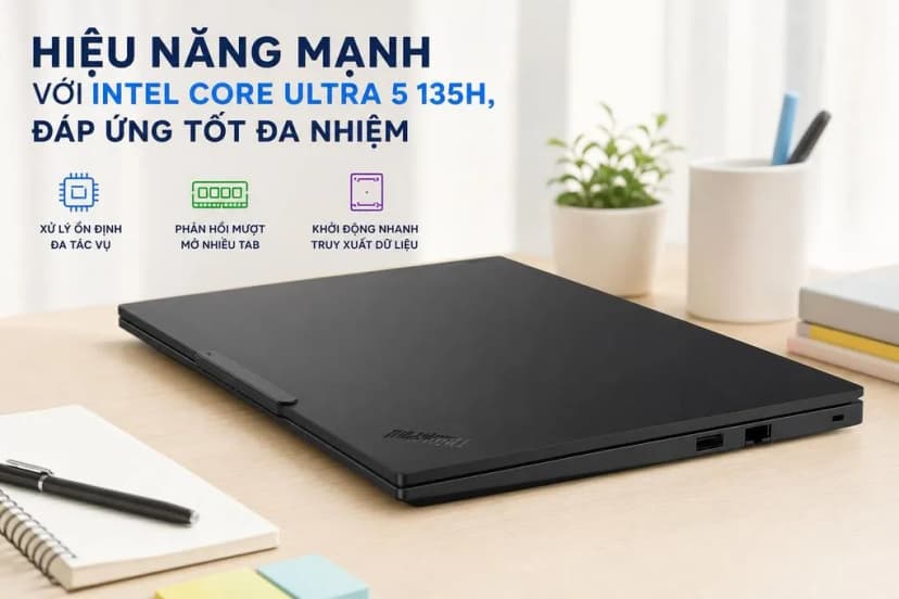 Laptop Lenovo ThinkPad E14 Gen 7 - 21SX00BNVN (Ultra 5 135H, 16GB, 512GB, WUXGA, Win11) - Giá rẻ nhất hôm nay - Ảnh 4
