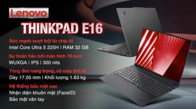 Laptop Lenovo ThinkPad E16 - 21SR002QVN (Ultra 5 225H, 32GB, 512GB, WUXGA, Win11) - 3