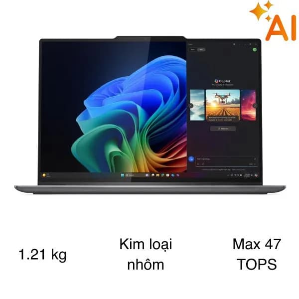 Laptop Lenovo ThinkPad X9 14 Gen 1 - 21QA006JVN (Ultra 7 258V, 32GB, 512GB, WUXGA OLED, Win11Pro) - Ảnh 2