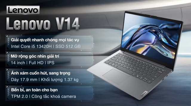 Top 1 so sánh giá Laptop Lenovo V14 G5 - 83HD005JVN (i5 13420H, 16GB, 512GB, Full HD, Win11) - Tìm sản phẩm giá rẻ nhất - Ảnh 2