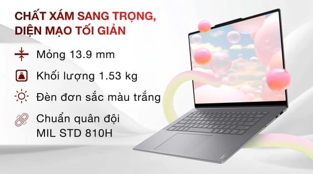 So sánh giá Laptop Lenovo Yoga Slim 7 15ILL9 - 83HM000GVN (Ultra 7 258V, 32GB, 1TB, 2.8K 120Hz, Cảm ứng, OfficeHS, Win11) rẻ nhất? - Ảnh 4