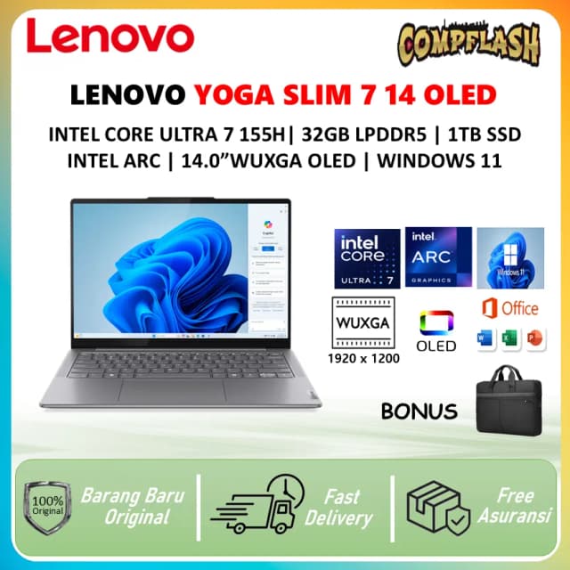 Top 1 so sánh giá Laptop Lenovo Yoga Slim 7 OLED 14IMH9 - 83CV00DKVN (Ultra 7 155H, 32GB, 1TB, WUXGA OLED, OfficeH24+365, Win11) - Tìm sản phẩm giá rẻ nhất - Ảnh 68