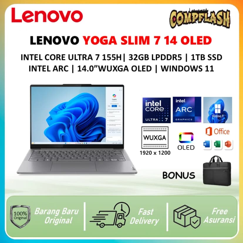 Laptop Lenovo Yoga Slim 7 OLED 14IMH9 - 83CV00DKVN (Ultra 7 155H, 32GB, 1TB, WUXGA OLED, OfficeH24+365, Win11) - Giá rẻ nhất hôm nay - Ảnh 68