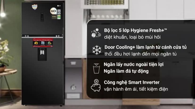 Tủ lạnh LG Inverter 394 lít GN-D392BLA - Giá rẻ nhất hôm nay - Ảnh 3