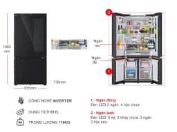 So sánh giá Tủ lạnh LG Inverter 617 lít Multi Door InstaView LFB61BLGAI - Tìm sản phẩm giá rẻ nhất - Ảnh 5