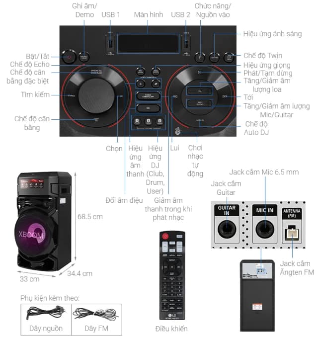 So sánh giá Loa điện karaoke LG Xboom RN5 300W rẻ nhất? - Ảnh 3