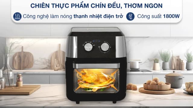 So sánh giá Lò chiên không dầu Ferroli 12 lít FAF-12M rẻ nhất? - Ảnh 8