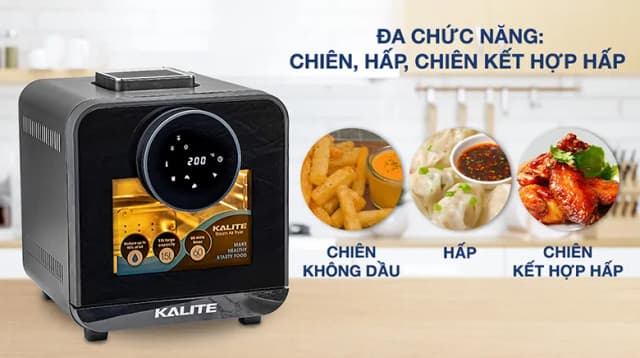 Top 1 so sánh giá Lò chiên không dầu kết hợp hấp Kalite 15 lít STEAM STAR - Tìm sản phẩm giá rẻ nhất - Ảnh 3