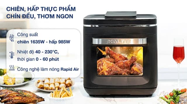 Top 1 so sánh giá Lò chiên không dầu kết hợp hấp Kalite 15 lít STEAM STAR - Tìm sản phẩm giá rẻ nhất - Ảnh 24