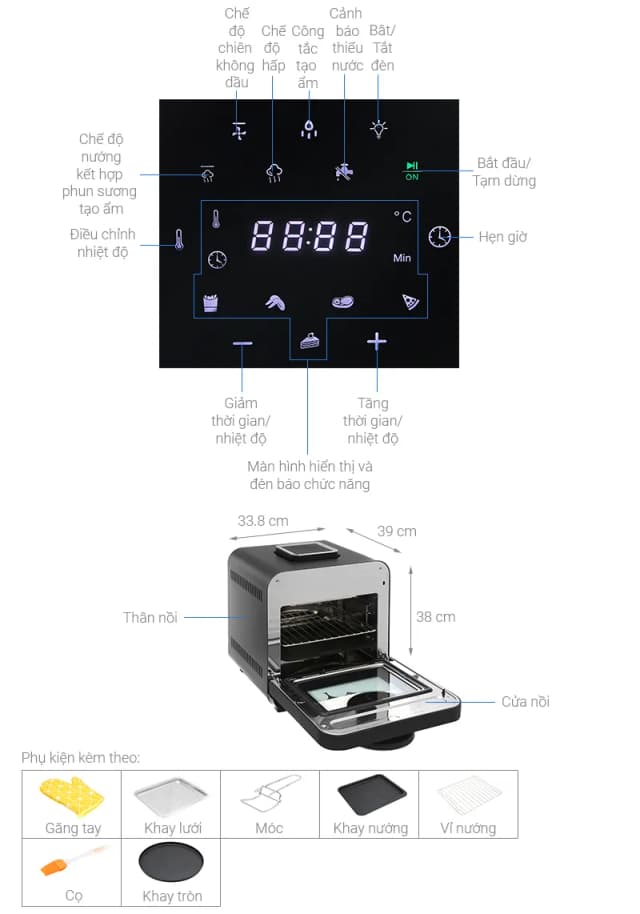 Top 1 so sánh giá Lò chiên không dầu kết hợp hấp Kalite 15 lít STEAM STAR - Tìm sản phẩm giá rẻ nhất - Ảnh 36