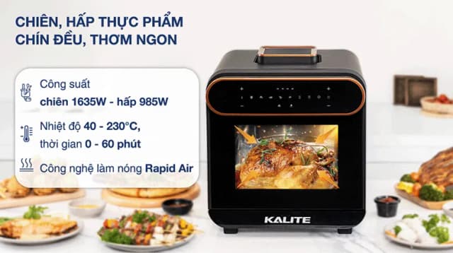 Top 1 so sánh giá Lò chiên không dầu kết hợp hấp Kalite 15 lít STEAM STAR - Tìm sản phẩm giá rẻ nhất - Ảnh 7