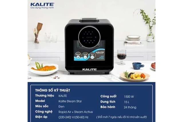 Top 1 so sánh giá Lò chiên không dầu kết hợp hấp Kalite 15 lít STEAM STAR - Tìm sản phẩm giá rẻ nhất - Ảnh 10