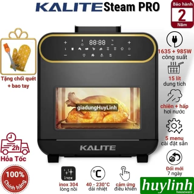 Top 1 so sánh giá Lò chiên không dầu kết hợp hấp Kalite 15 lít STEAM STAR - Tìm sản phẩm giá rẻ nhất - Ảnh 96