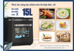 So sánh giá Lò chiên không dầu kết hợp hấp Kalite 15 lít STEAM X - Tìm sản phẩm giá rẻ nhất - Ảnh 16
