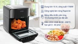Lò chiên không dầu Sunhouse Mama SHD4088 15 lít - Giá rẻ nhất hôm nay - Ảnh 3
