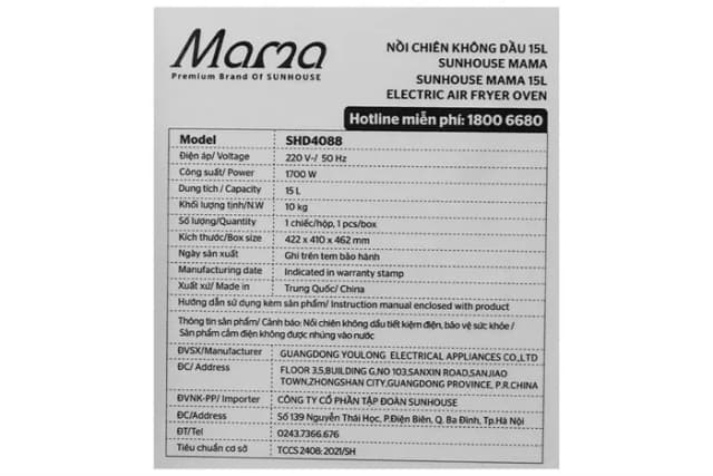 Top 1 so sánh giá Lò chiên không dầu Sunhouse Mama SHD4088 15 lít - Tìm sản phẩm giá rẻ nhất - Ảnh 53