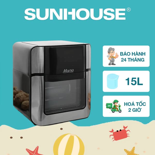 Top 1 so sánh giá Lò chiên không dầu Sunhouse Mama SHD4088 15 lít - Tìm sản phẩm giá rẻ nhất - Ảnh 8