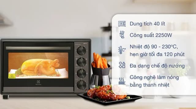 So sánh giá Lò nướng Electrolux EOT4022XFG 40 lít rẻ nhất? - Ảnh 3
