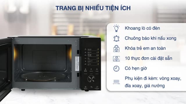 So sánh giá Lò vi sóng có nướng Electrolux EMG23D22B 23 lít rẻ nhất? - Ảnh 5