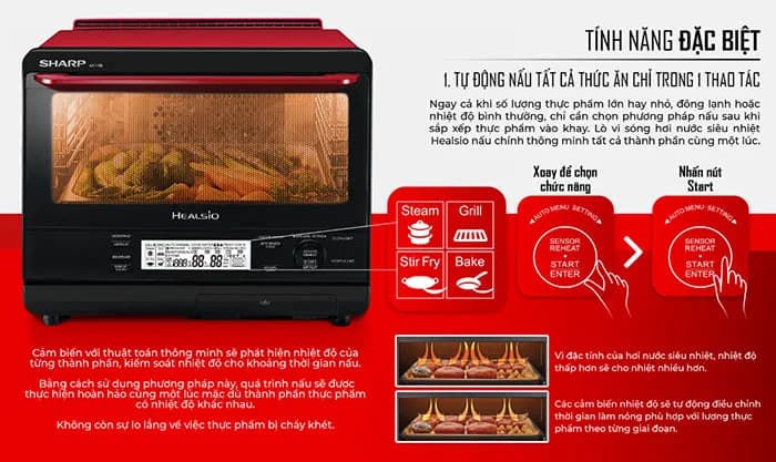Lò vi sóng có nướng Sharp AX-1700VN 31 lít - Giá rẻ nhất hôm nay - Ảnh 16