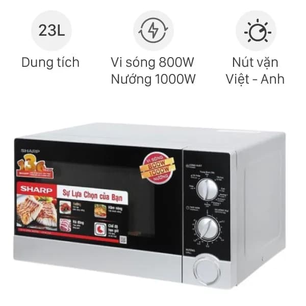 Lò vi sóng có nướng Sharp AX-1700VN 31 lít - Giá rẻ nhất hôm nay - Ảnh 24