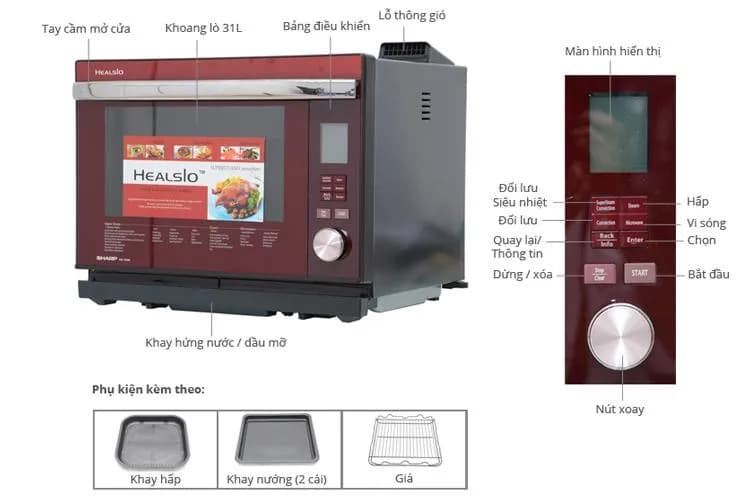 Lò vi sóng có nướng Sharp AX-1700VN 31 lít - Giá rẻ nhất hôm nay - Ảnh 37