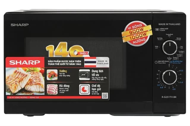 Lò vi sóng có nướng Sharp R-G251TV-BK 25 lít - Ảnh 4