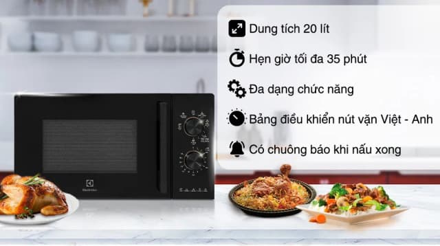 So sánh giá Lò vi sóng có nướng Electrolux EMG20K22B 20 lít rẻ nhất? - Ảnh 3