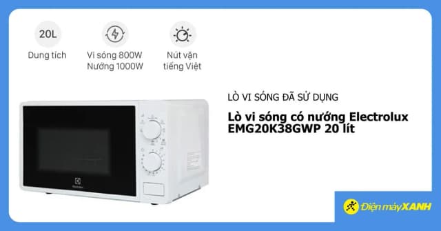 Top 1 so sánh giá Lò vi sóng có nướng Electrolux EMG20K38GWP 20 lít - Tìm sản phẩm giá rẻ nhất - Ảnh 35