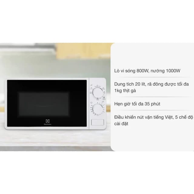 Top 1 so sánh giá Lò vi sóng có nướng Electrolux EMG20K38GWP 20 lít - Tìm sản phẩm giá rẻ nhất - Ảnh 7