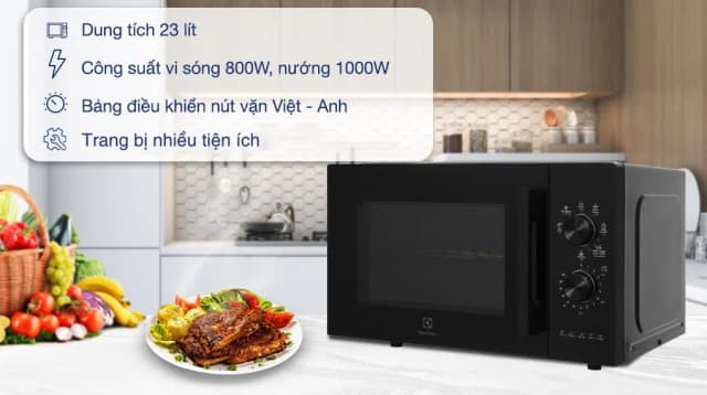 So sánh giá Lò vi sóng có nướng Electrolux EMG23K22B 23 lít rẻ nhất? - Ảnh 5
