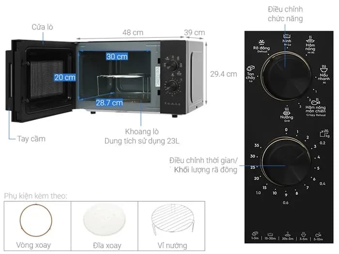So sánh giá Lò vi sóng có nướng Electrolux EMG23K22B 23 lít - Tìm sản phẩm giá rẻ nhất - Ảnh 10