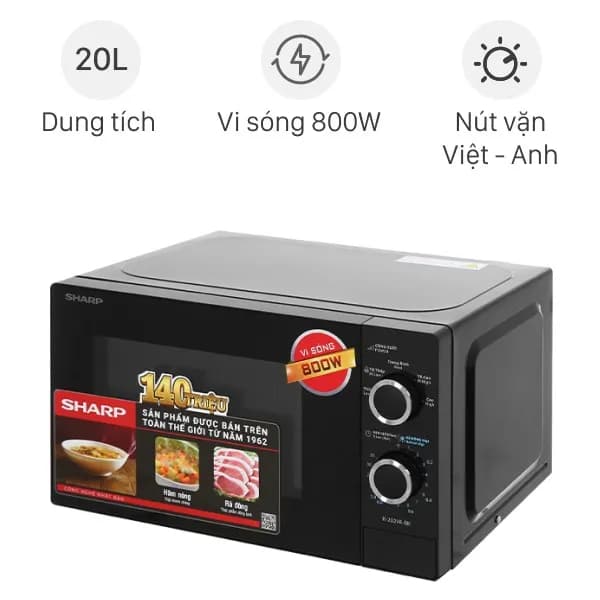 So sánh giá Lò vi sóng Sharp R-2029E-BK 20 lít rẻ nhất? - Ảnh 2