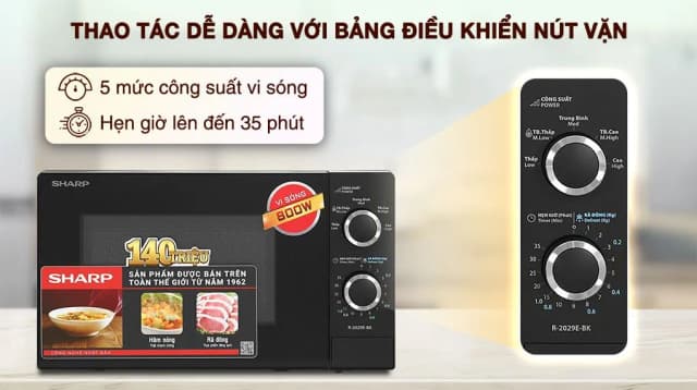 So sánh giá Lò vi sóng Sharp R-2029E-BK 20 lít rẻ nhất? - Ảnh 6