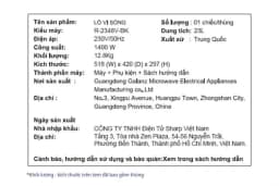 Lò vi sóng Sharp R-2348V-BK 23 lít - Giá rẻ nhất hôm nay - Ảnh 8