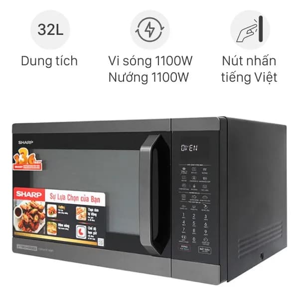 So sánh giá Lò vi sóng có nướng Sharp R-C932XVN-BST 32 lít - Tìm sản phẩm giá rẻ nhất - Ảnh 3