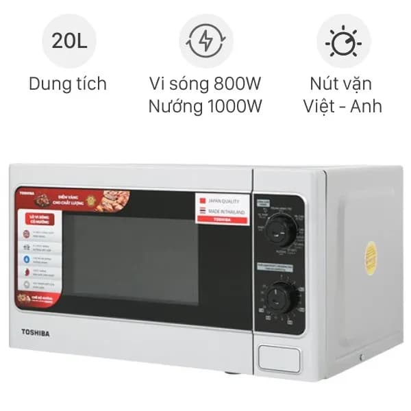 Lò vi sóng có nướng Toshiba ER-SGM20(S1)VN 20 lít - Giá rẻ nhất hôm nay - Ảnh 2