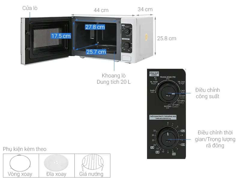 Lò vi sóng có nướng Toshiba ER-SGM20(S1)VN 20 lít - Giá rẻ nhất hôm nay - Ảnh 13