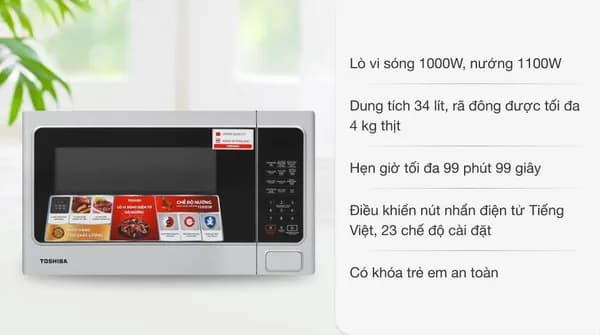 So sánh giá Lò vi sóng có nướng Toshiba ER-SGS34(S1)VN 34 lít - Tìm sản phẩm giá rẻ nhất - Ảnh 9