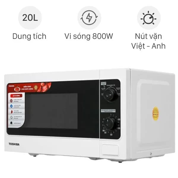 So sánh giá Lò vi sóng Toshiba ER-SM20(W1)VN 20 lít - Tìm sản phẩm giá rẻ nhất - Ảnh 2